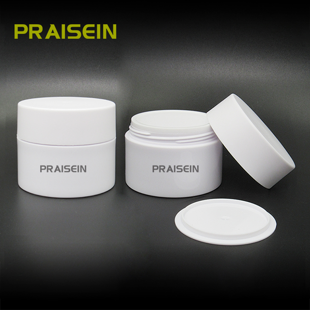 Manufacturer custom plastic jar weight 51g/83g, round white plastic cosmetic jars 50g capacity cream container