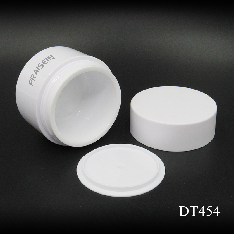 Manufacturer custom plastic jar weight 51g/83g, round white plastic cosmetic jars 50g capacity cream container