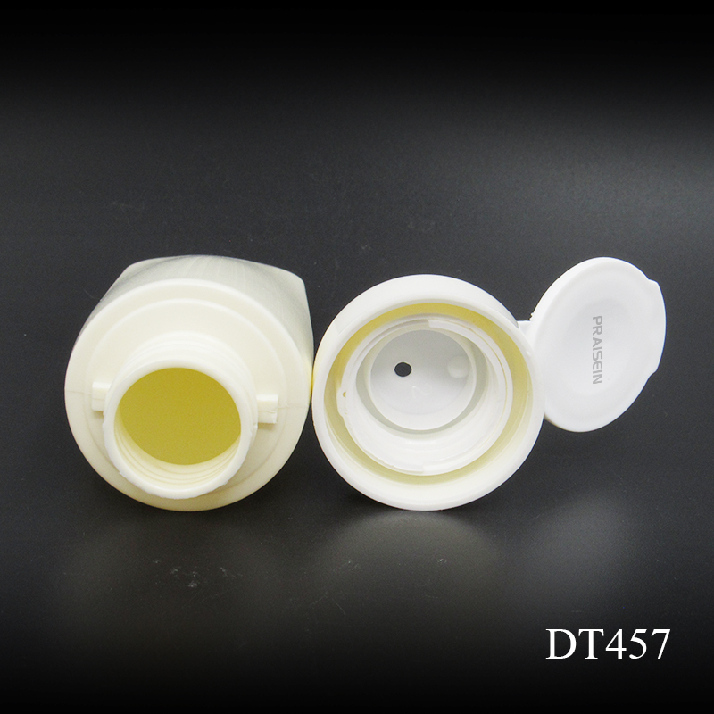 60ml Empty PE plastic clamshell hand cream container cosmetic squeeze sunscreen bottle packaging