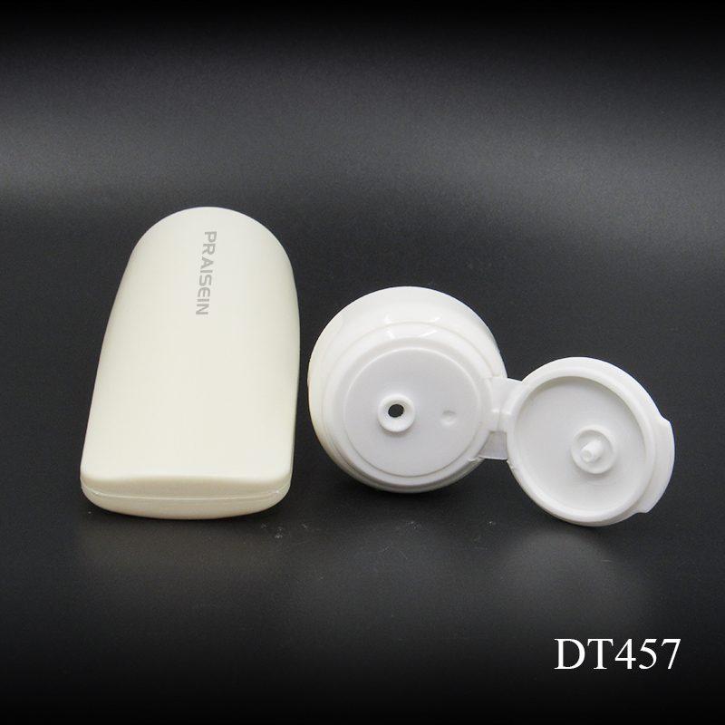 60ml Empty PE plastic clamshell hand cream container cosmetic squeeze sunscreen bottle packaging