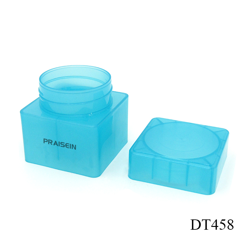 Wholesale custom factory price PP plastic empty cream container square cosmetic jar 2.3oz