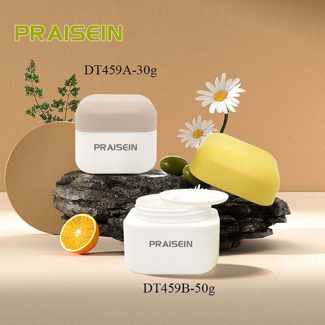 Wholesale square cosmetic jar 30g 50g cream packaging skin cream jar pp plastic jars container