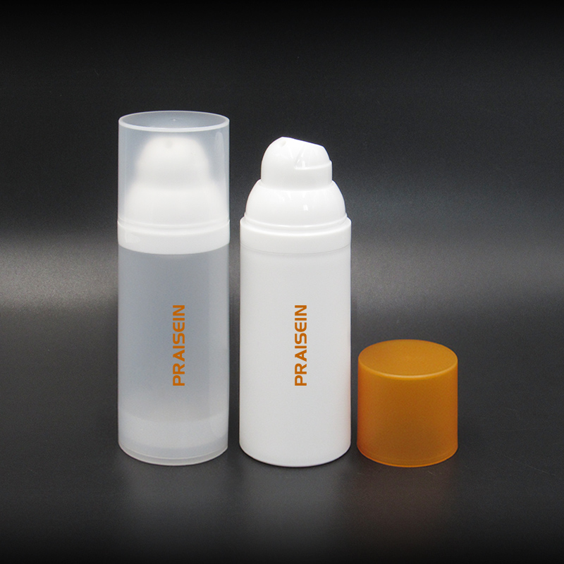 Custom empty transparent skin care essence pump bottle Plastic refillable airless lotion bottle 30ml 50ml 80ml