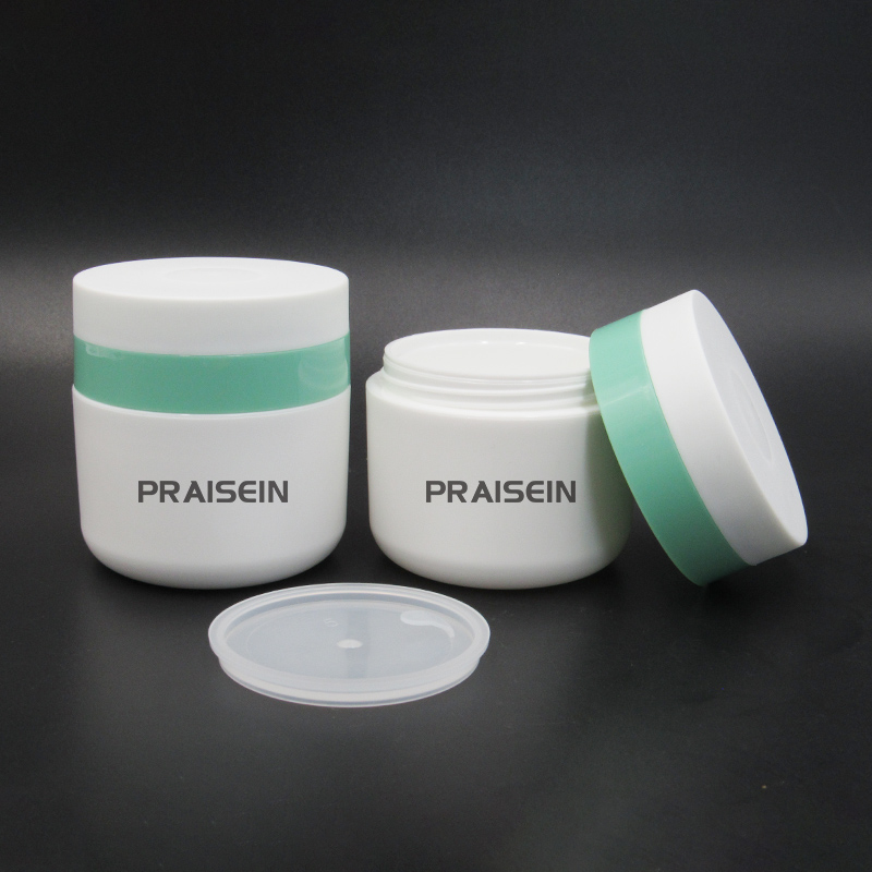 Eco friendly 30g 50g matte white wide mouth cosmetic jar empty plastic container for cream