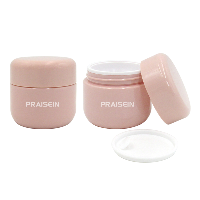 70 100 120 150ml Pink skin care package round plastic container for lotion, empty face cream jar packaging