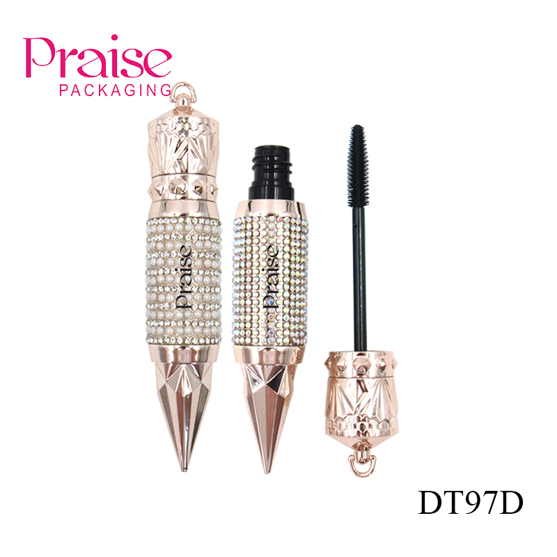 Luxury scepter design plastic mascara tube with brush, fashion cosmetics mascara packaging container high-end production