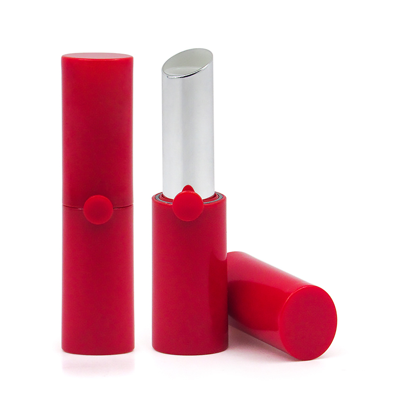 Private design custom logo makeup empty lip stick container tube plastic packaging wholesale cosmetic with magnet