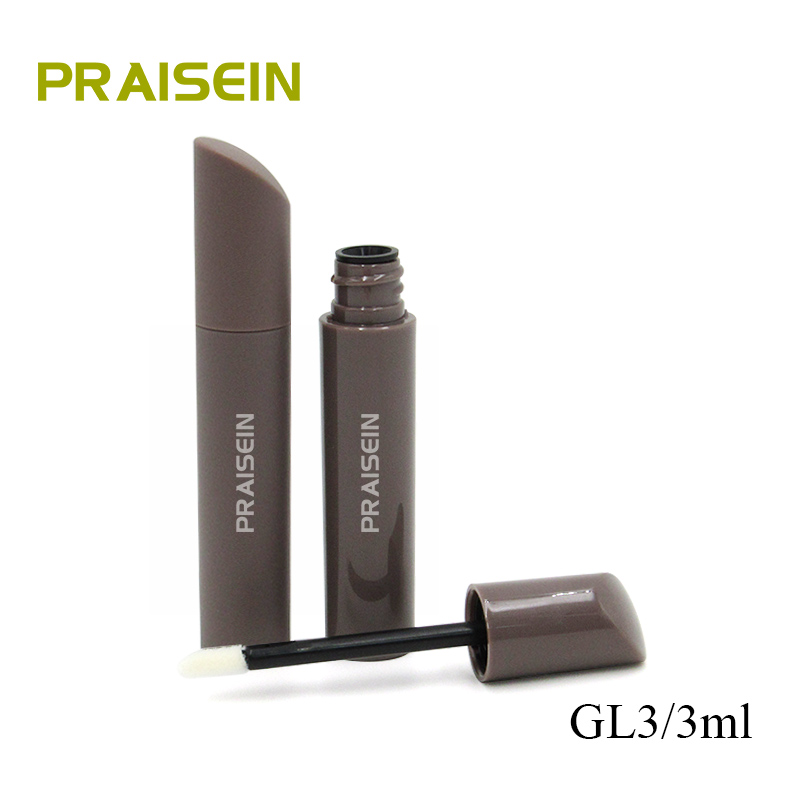 3ml brown plastic lip gloss tube with applicator cosmetic packaging container lip gloss empty bottle vendor