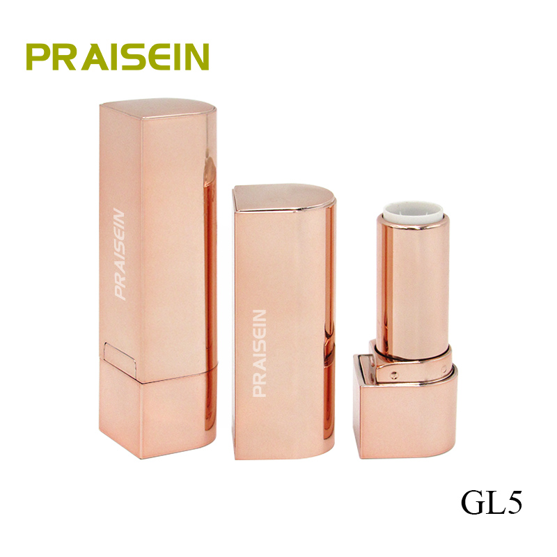 Wholesale custom rose gold cosmetic plastic lipstick tube unique empty lipstick containers