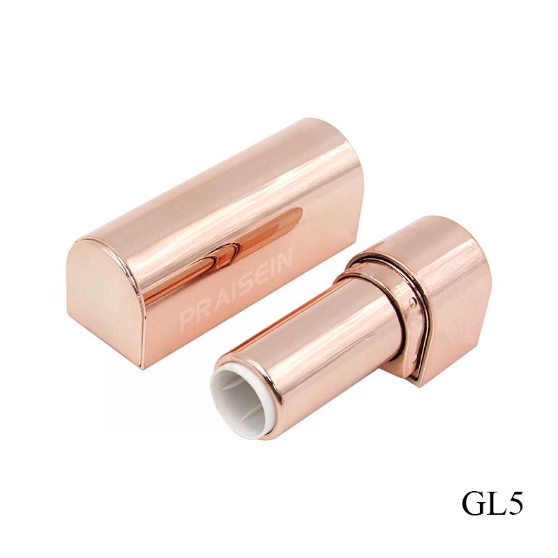 Wholesale custom rose gold cosmetic plastic lipstick tube unique empty lipstick containers