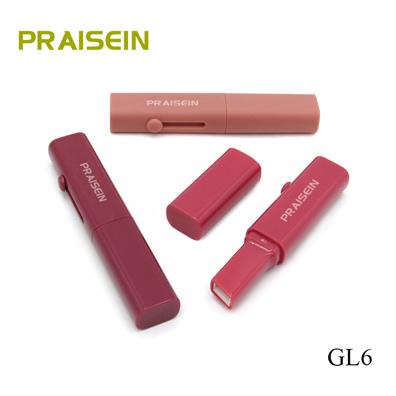 Plastic push up lip balm plastic tube custom printed lipstick tube for cosmetic packaging