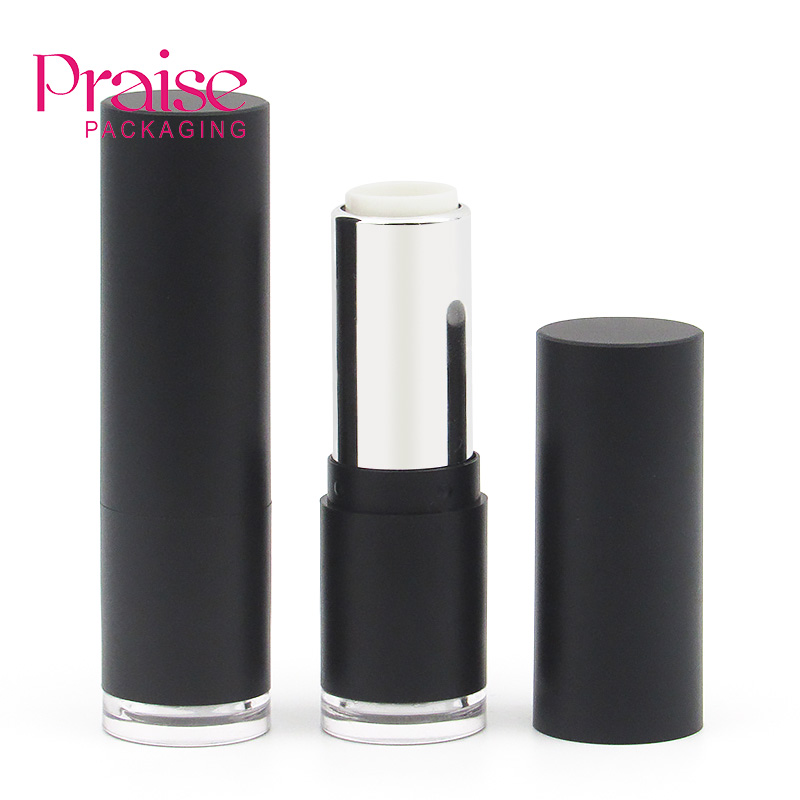 Custom processing logo High quality Empty round lipstick tube Containers plastic makeup packaging wholesale