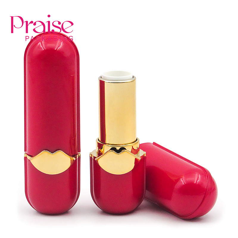 Factory wholesale cosmetic Creative New item empty Buckle lipstick container Exquisite lip Balm Tube plastic makeup packaging