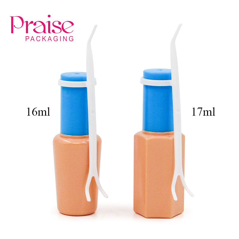 Cosmetic new item plastic mini 16/17ml makeup empty eyelid glue bottle container packaging with Y-type Beauty tools stick