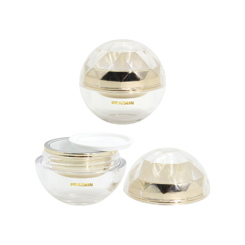 15g 30g 50g Facial cosmetic packaging container custom empty transparent round plastic cream jar with lid