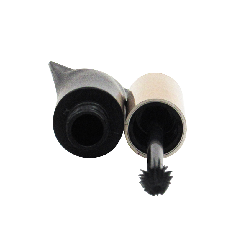 OEM factory customized 10g black mascara tube packing material with silicone brush head plastic cosmetics empty tube