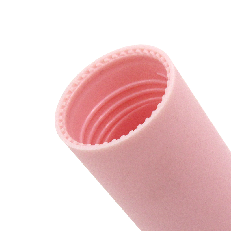 Factory sells cosmetics packaging, round plastic empty lipstick container tube with spiral lid custom logo