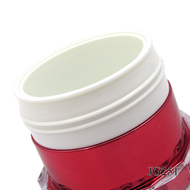 Custom color plastic cosmetic cream container, 50g fashion high-end empty acrylic face cream jar factory price