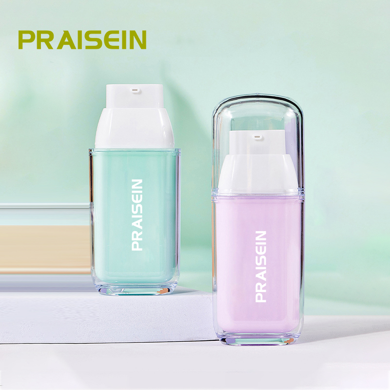 Plastic refillable cosmetic lotion pump bottle custom color and logo 35ml empty lotion bottles