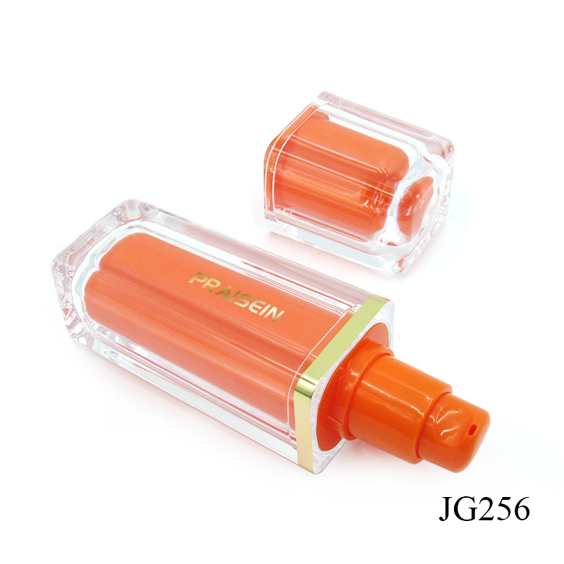 Sale new plastic lotion pump bottle 35ml square cosmetic container acrylic lotion bottle packaging custom