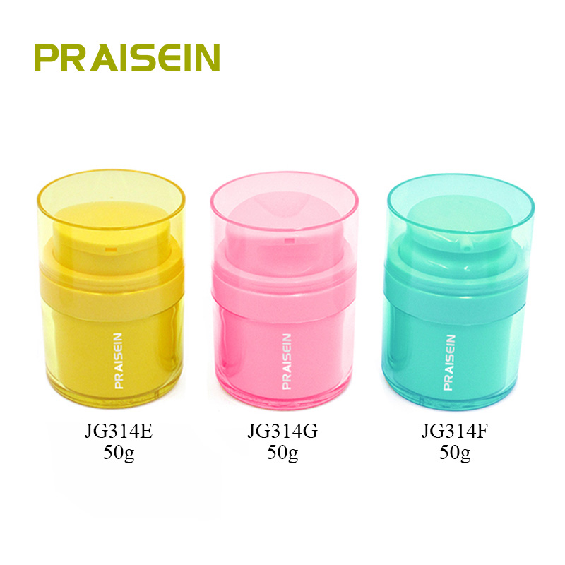 50g Plastic skin care cream packaging press vacuum pump lotion bottle double wall acrylic container airless cream jars