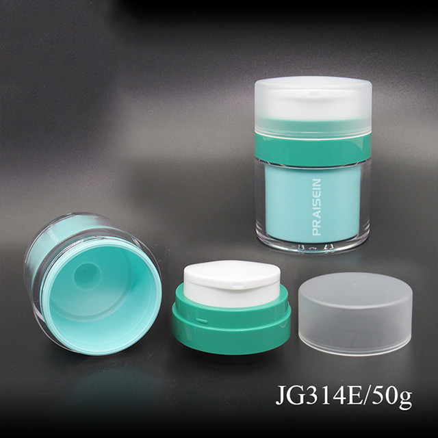 50g Plastic skin care cream packaging press vacuum pump lotion bottle double wall acrylic container airless cream jars