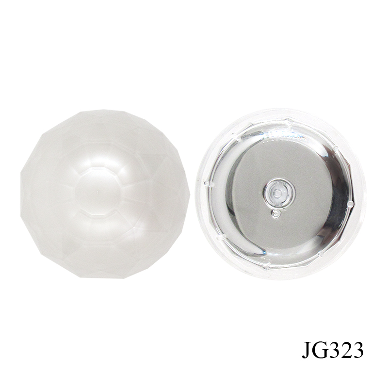 Light luxury acrylic cosmetic jars custom craft 50g round white smooth plastic cream jar container sold at factory