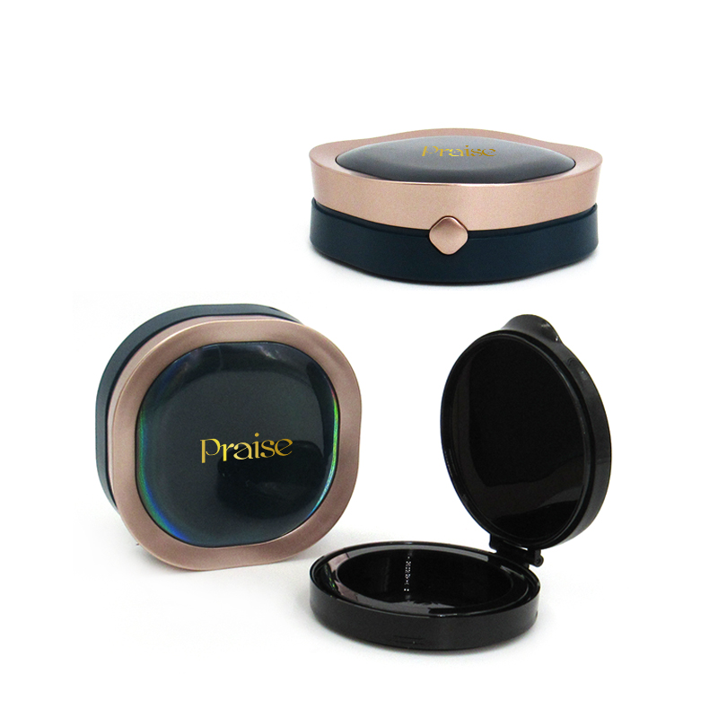 Wholesale square cosmetic loose powder container packaging, magnetic adsorption plastic air cushion liquid foundation case