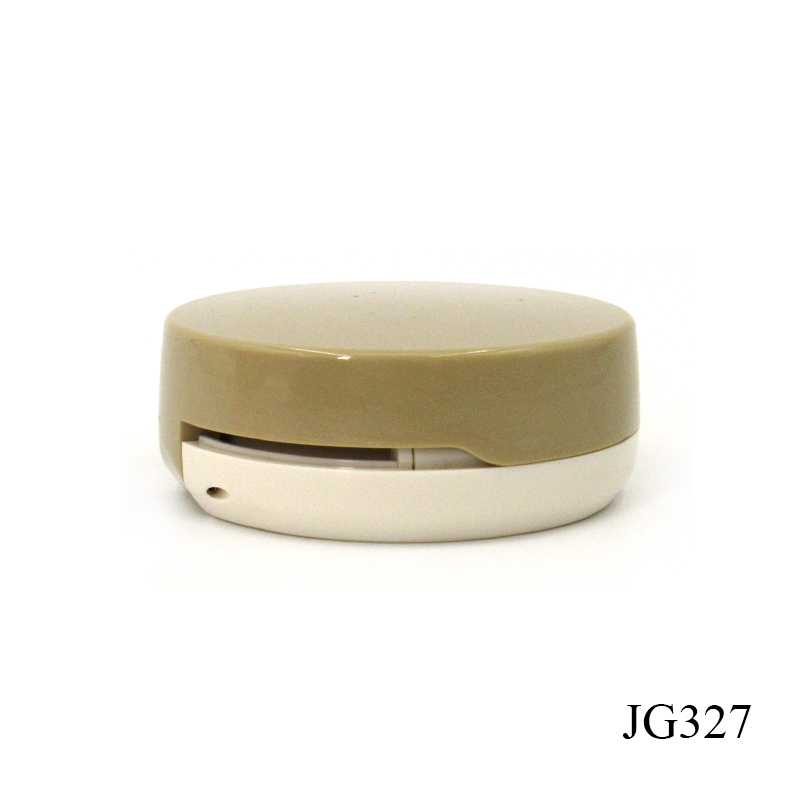 Professional manufacture of cosmetic packaging round air cushion foundation case, plastic empty powder compact with mirror