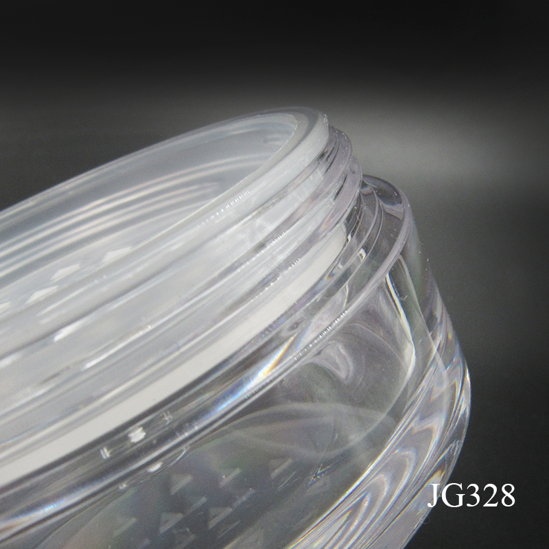 Free sample 10g transparent round plastic case empty cosmetic loose powder case packaging wholesale