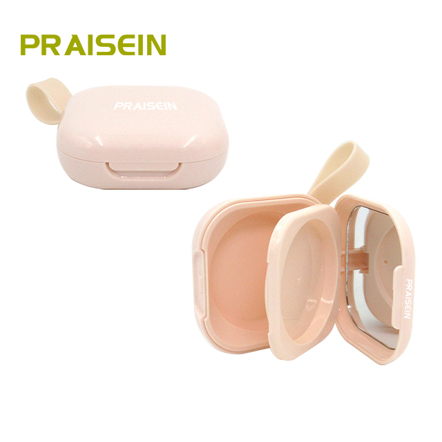 Double-deck powder case wholesale new product plastic square cosmetic powder compact packing with mirror