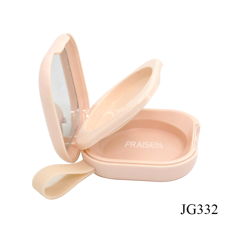 Double-deck powder case wholesale new product plastic square cosmetic powder compact packing with mirror