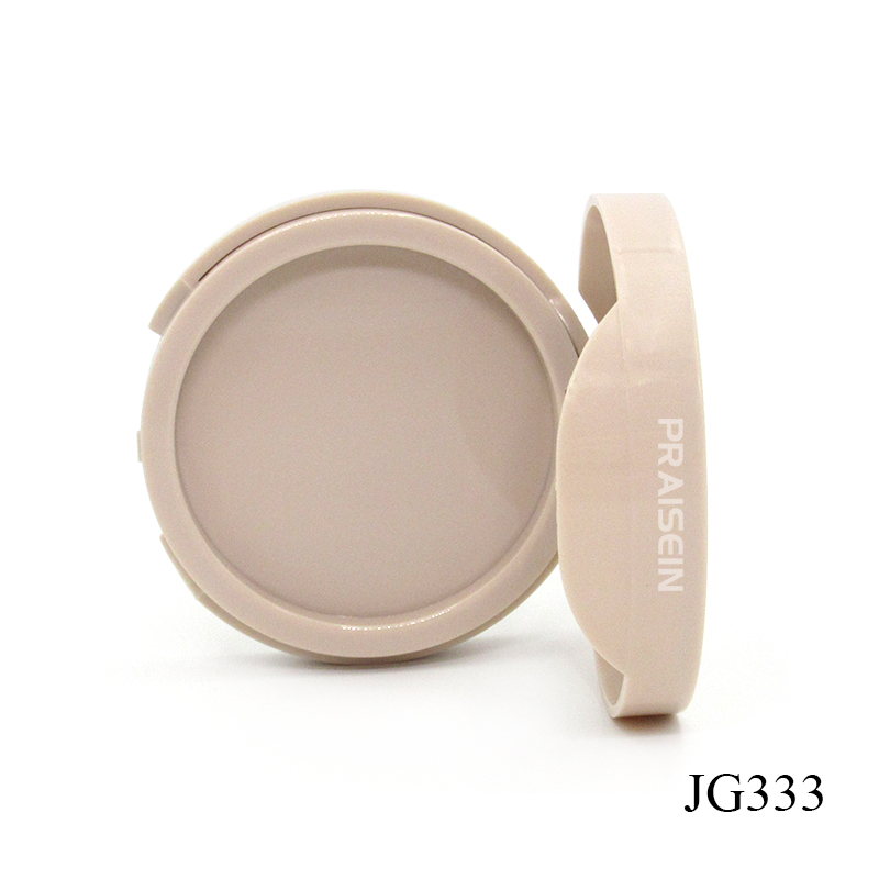 High quality empty round cosmetic powder compact packaging container can place powder puff and custom label