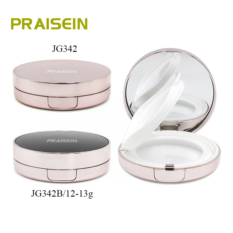 Wholesale round BB air cushion compact case custom private label plastic empty cosmetic air cushion foundation case