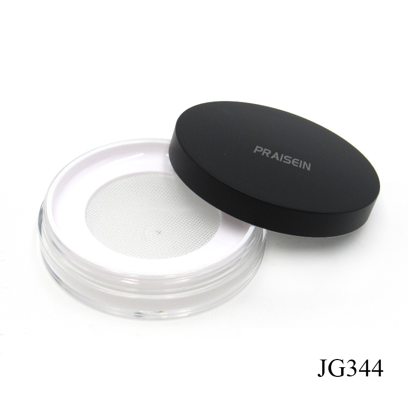 Wholesale high quality loose powder packaging container 10g empty transparent round cosmetic loose powder case