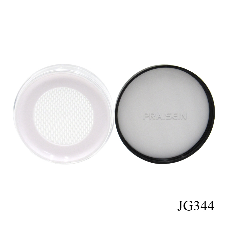 Wholesale high quality loose powder packaging container 10g empty transparent round cosmetic loose powder case