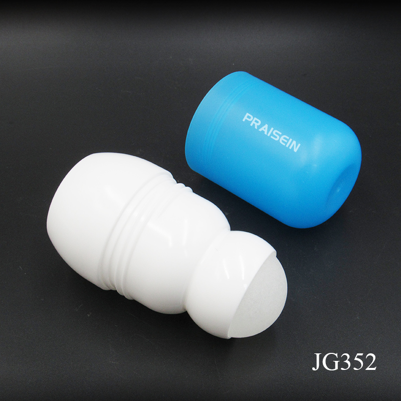 1.7oz 50ml round deodorant bottle essence oil bottle with screw lid HDPE plastic roller bottle wholesale