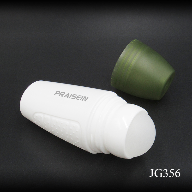 Custom white empty deodorant plastic roll on bottle essential oil bottle packaging 50g roller bottle