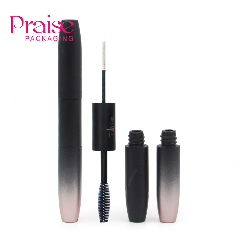 2 in 1 empty mascara tube and eyeliner container with fiber