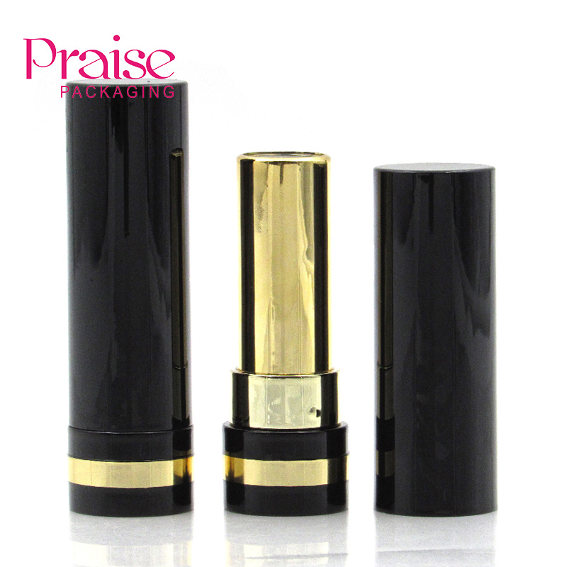 Wholesale Cheap price cosmetic plastic round empty lipstick tube container packaging