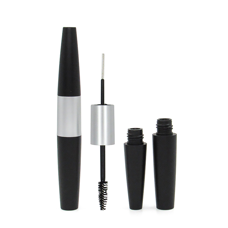 Wholesale custom makeup round double ends empty 2 in 1 Mascara Tube, two sides plastic Mascara tube container cosmetic packaging