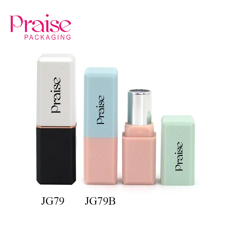 Popular fashion square lipstick tube, empty cosmetic plastic lipstick packaging container available