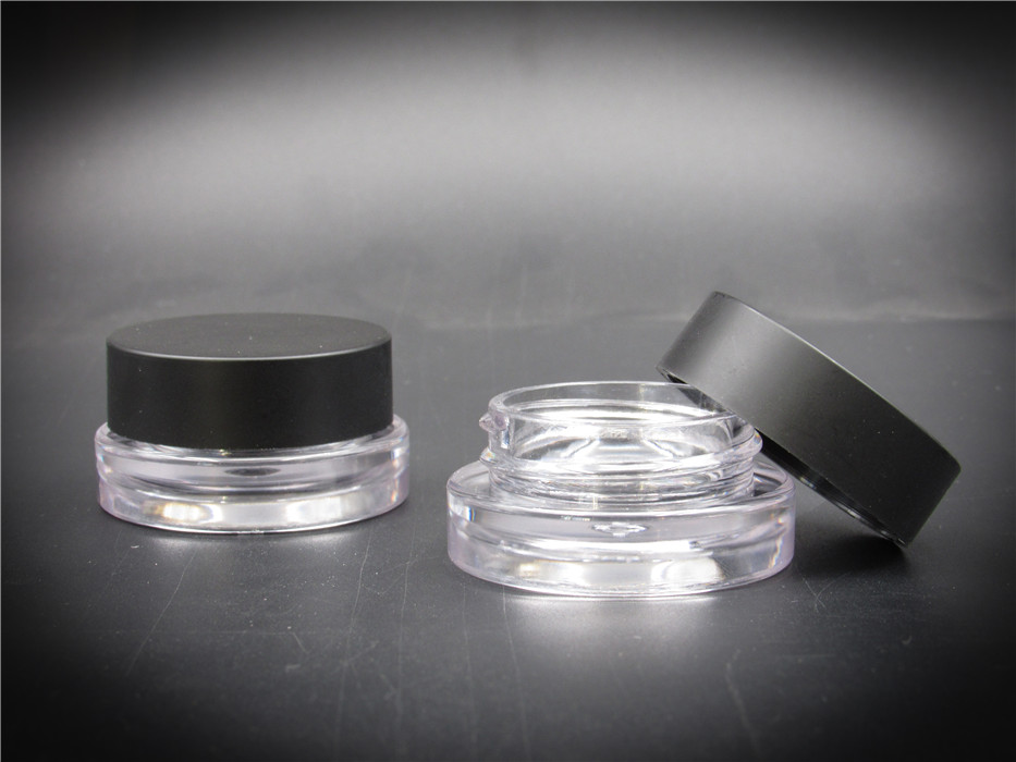 Private label cosmetics empty eye shadow case, 3g/8g round plastic cream sample jar container manufacturer processing