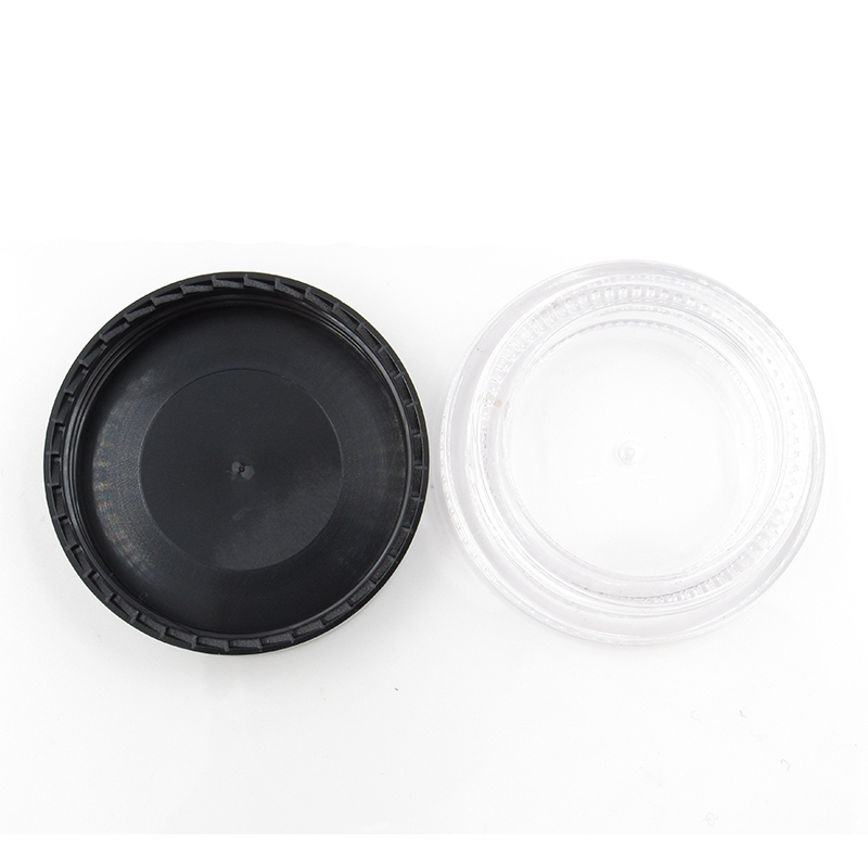 Circular plastic eye shadow case cosmetic concealer container with screw lid customized