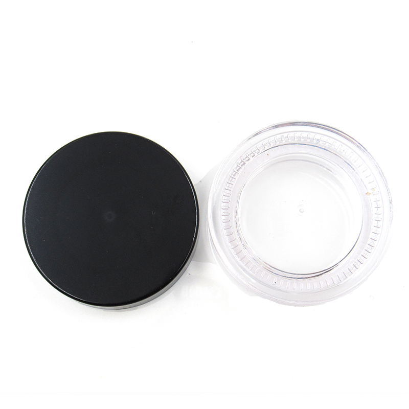 Circular plastic eye shadow case cosmetic concealer container with screw lid customized