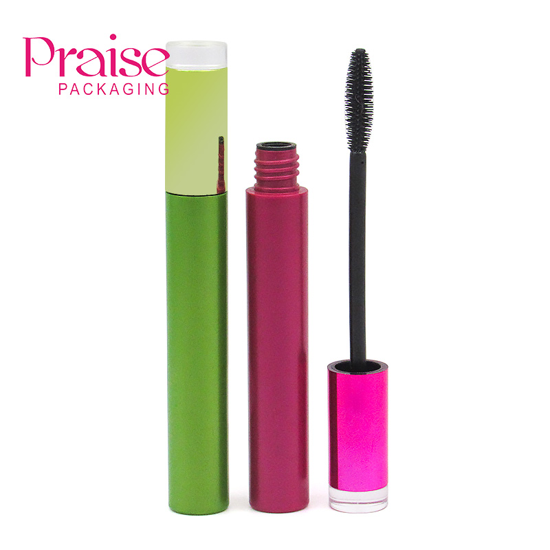 Wholesale cosmetic compacts factory outlet plastic makeup packaging empty round slim pencil Mascara Tube container