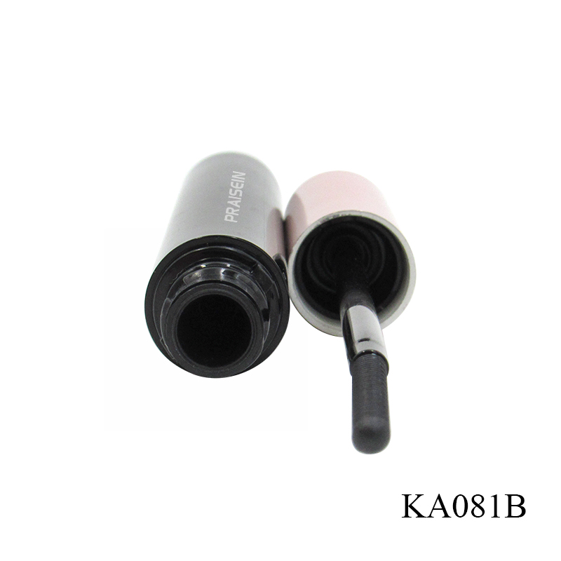 Empty PETG plastic packaging mascara bottle container with brush cosmetics packaging 9ml round black mascara tubes