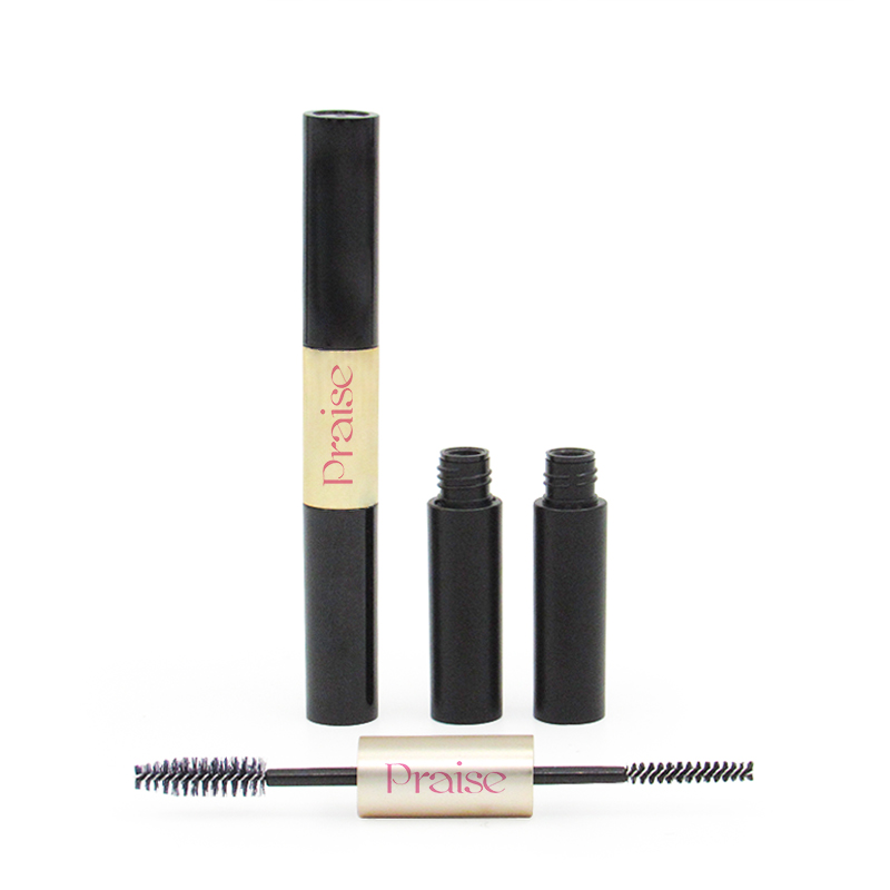 New style designed double sided empty Mascara packaging 5g round plastic Mascara Tube custom makeup packaging