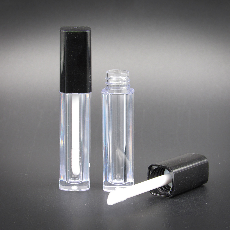 square cheap price makeup trial packaging empty plastic lipgloss tube