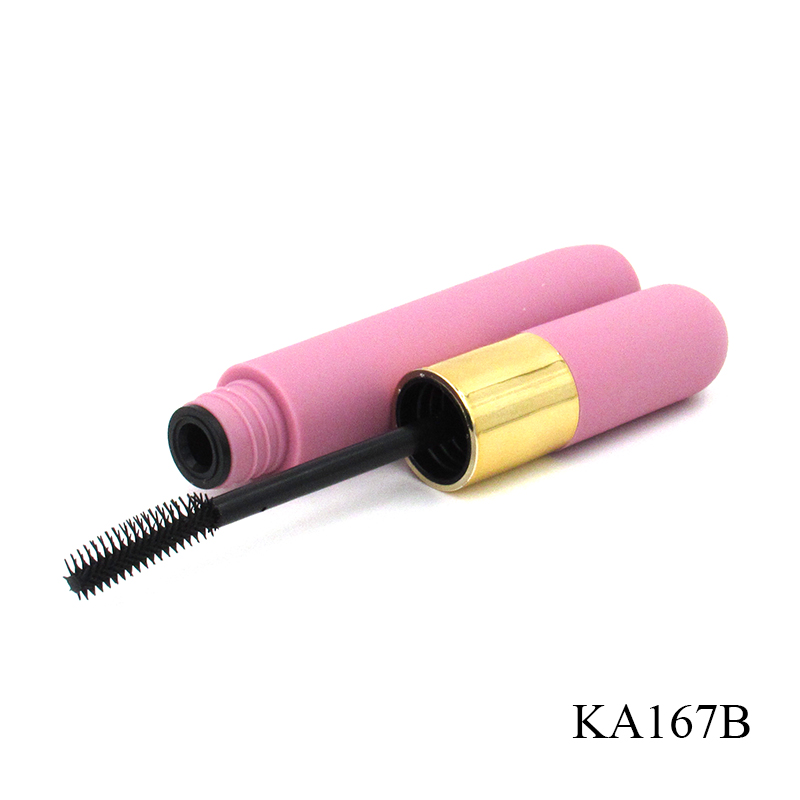 High end production 7ml rubber paint shell plastic mascara tube customized cosmetic packaging round empty mascara container